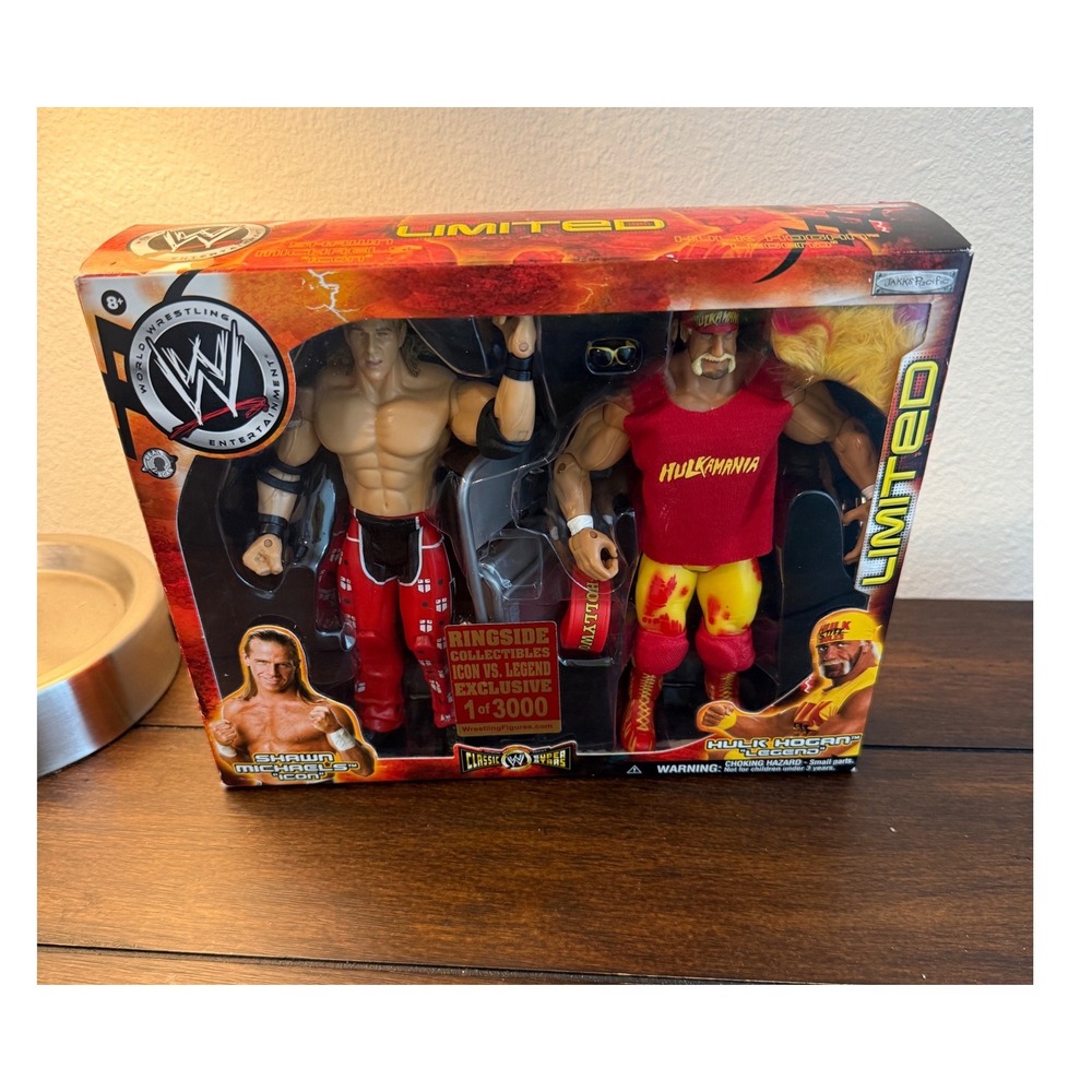 WWE Jakks Classic Superstars Hulk Hogan Shawn Michaels Ringside Exclusive 1/3000